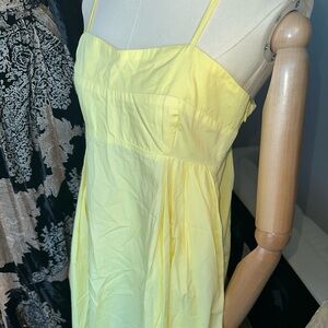 LUSANA Yellow Sleeveless Dress